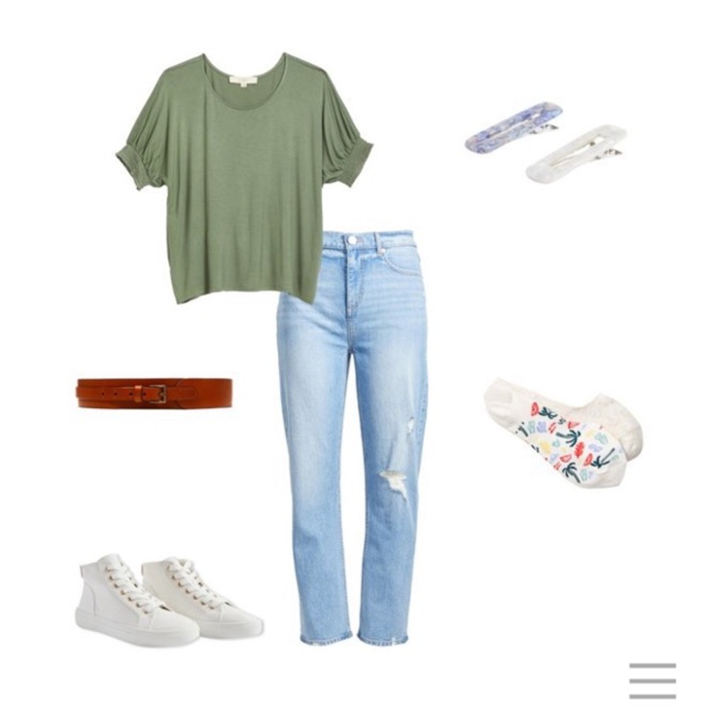 LOFT Smocked Cuff Tee - Picture 7 of 8